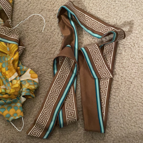 Trina Turk Silk Dress Greek Key Detail - Picture 11 of 11